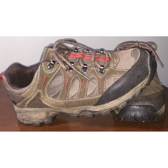 EVEREST Mens Leather Brown Hiking Boots Size 12 Ankle Utility Outdoors - Picture 1 of 13